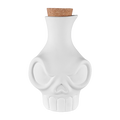 Skull Vase w/ Cork Lid